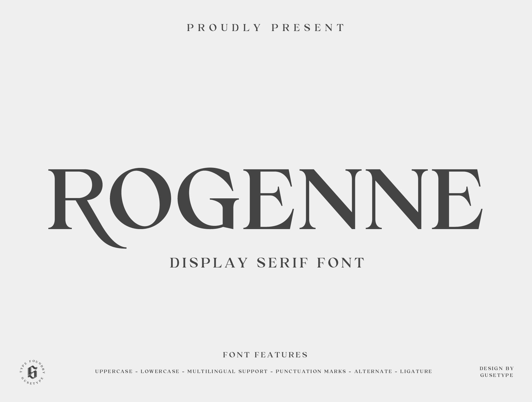 Rogenne衬线字体 Rogenne Font otf格式-字体-到位啦UI